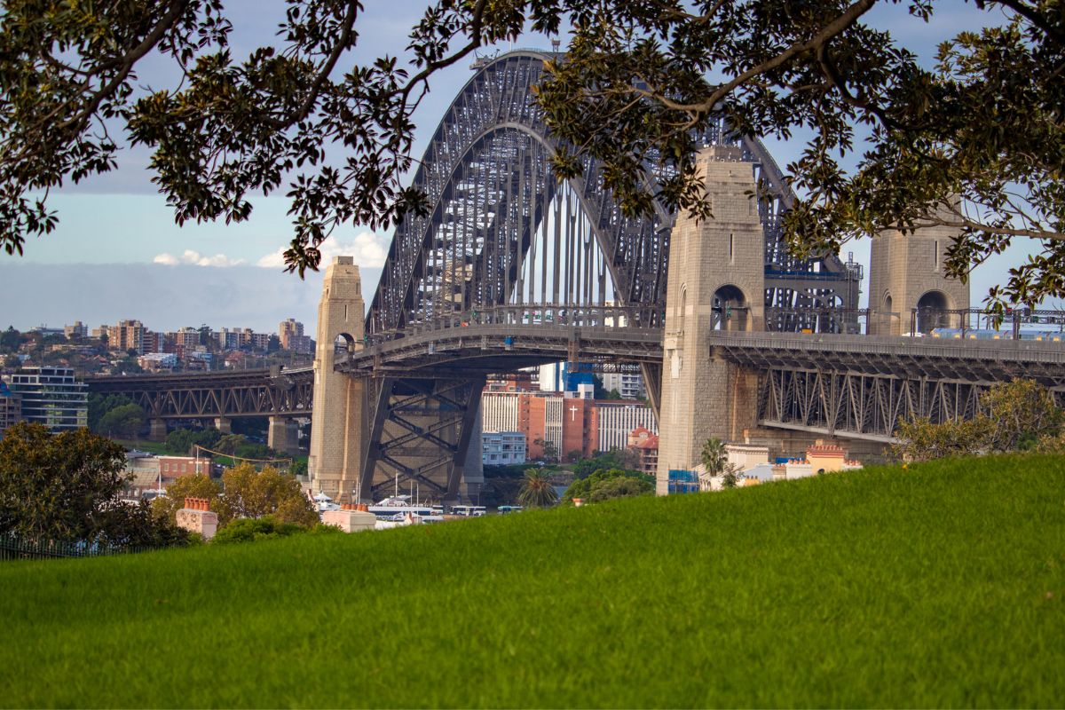 Sydney Harbour Bridge view from Observatory Park