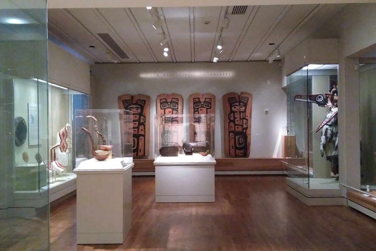 Native American artefacts inside the Portland Art Museum