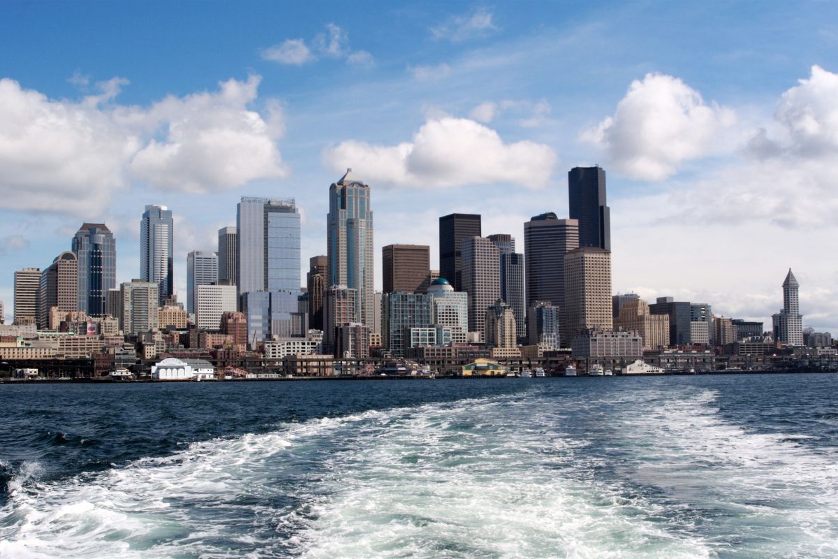 Seattle skyline view from the water