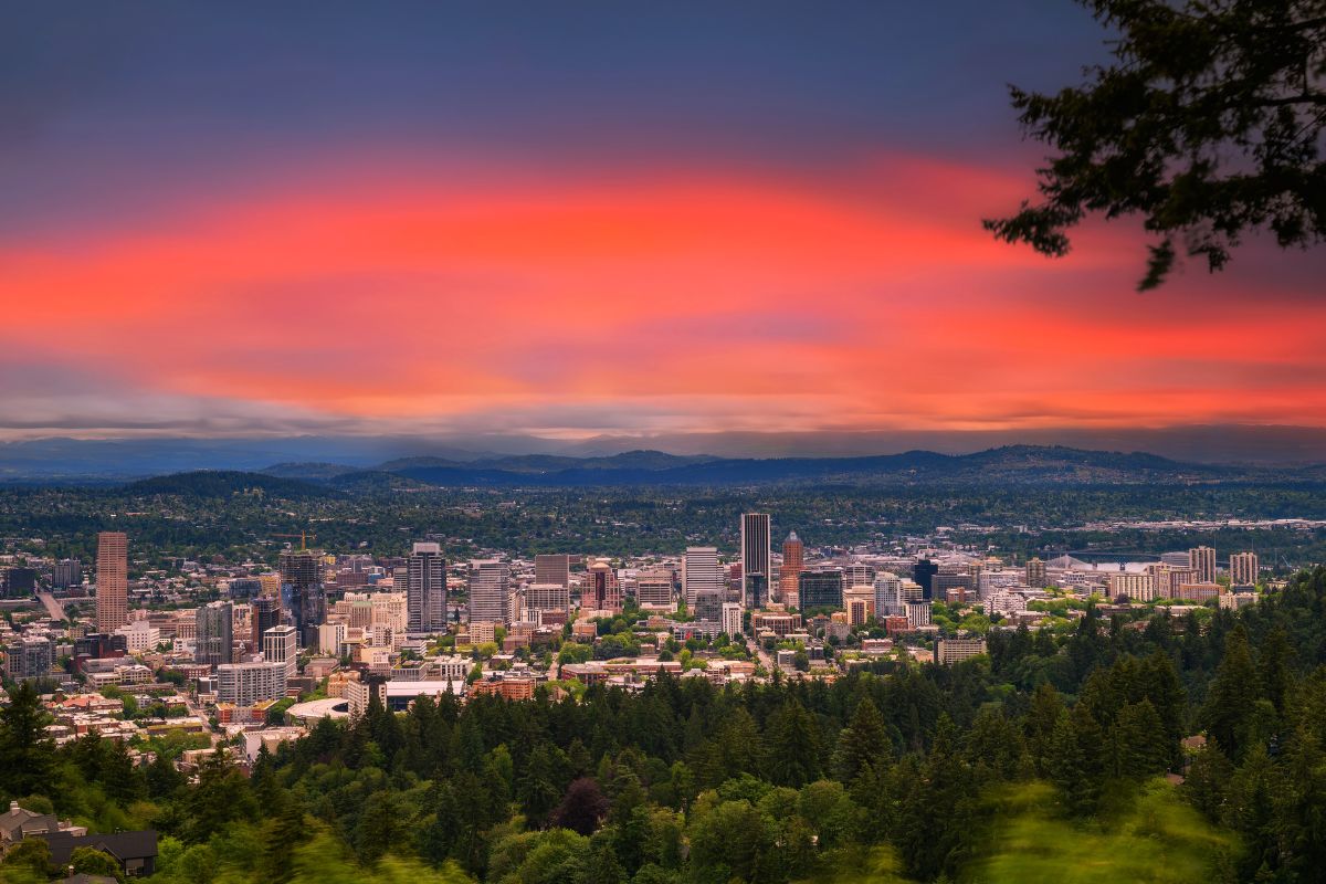 View of Portland from Pittock Mansion